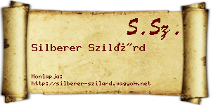 Silberer Szilárd névjegykártya